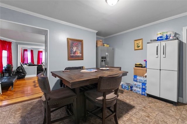 107 Lenox Ave, Providence, RI 02907 - dining area featuring ornamental molding