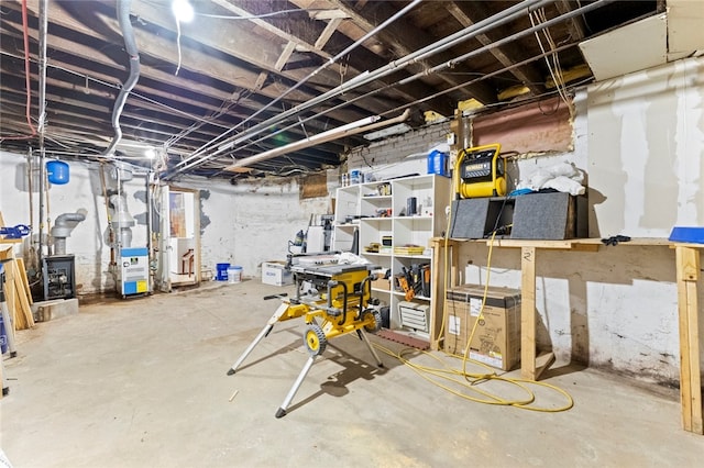 107 Lenox Ave, Providence, RI 02907 - unfinished basement with heating unit