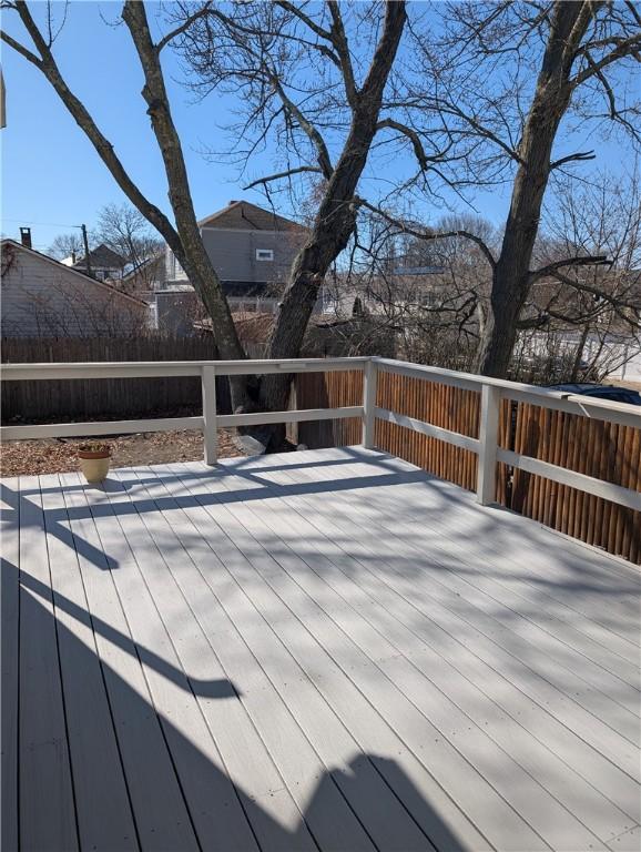 wooden terrace with fence