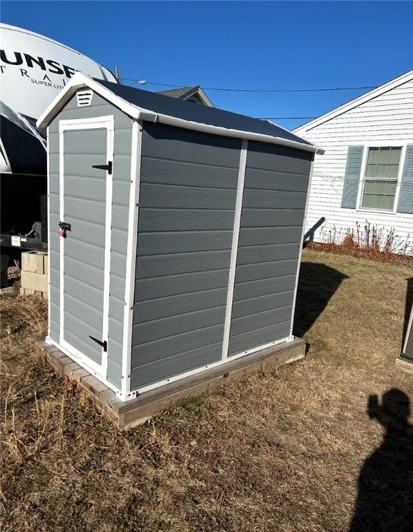 view of shed