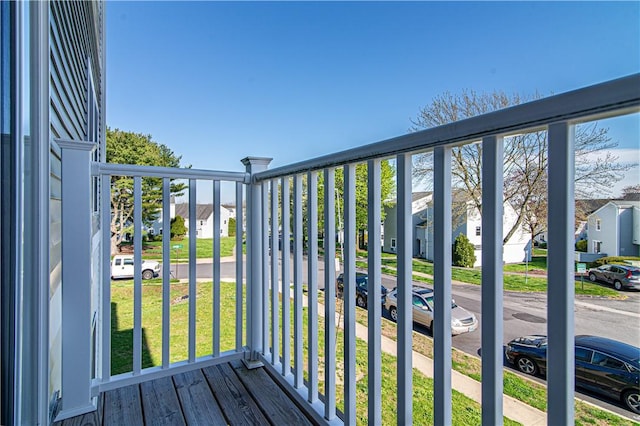 balcony with a residential view