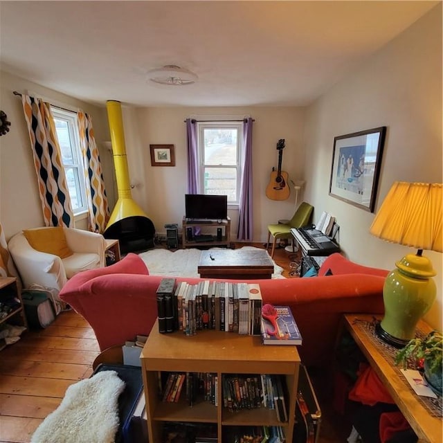 living room featuring wood-type flooring