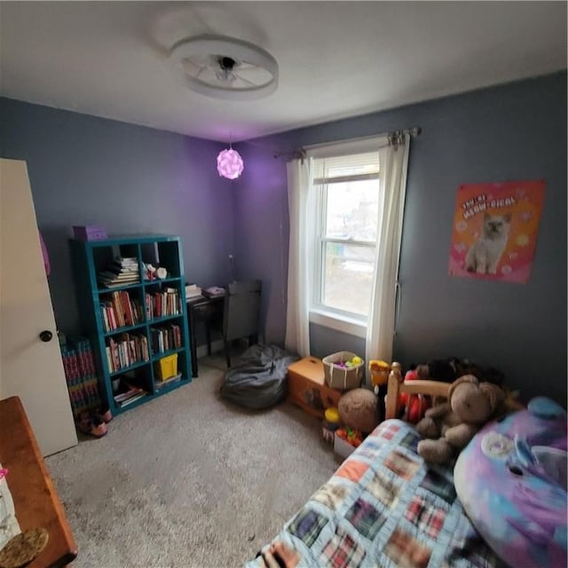 bedroom with carpet floors