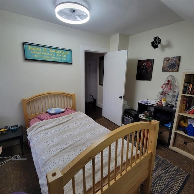 bedroom with carpet floors