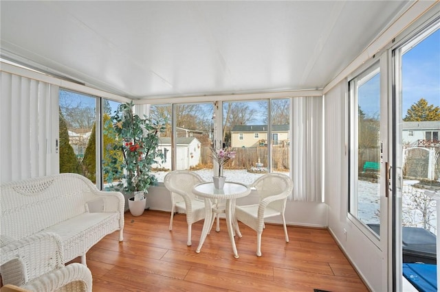 view of sunroom / solarium