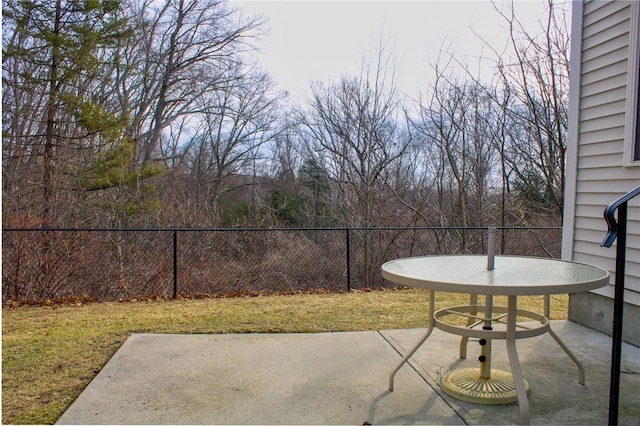 view of patio with fence