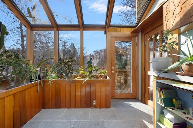 view of sunroom