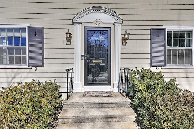 view of doorway to property