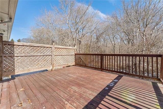 view of wooden terrace