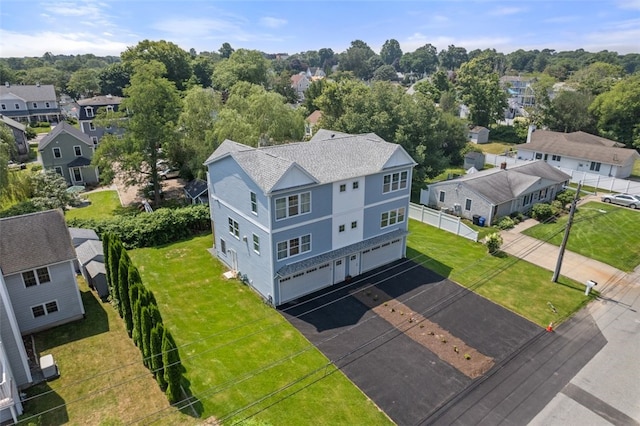 bird's eye view featuring a residential view