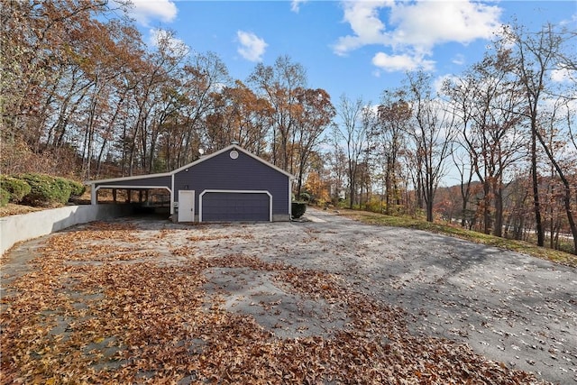 garage with a detached garage