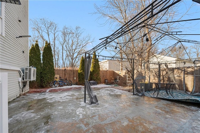 view of patio featuring a fenced backyard