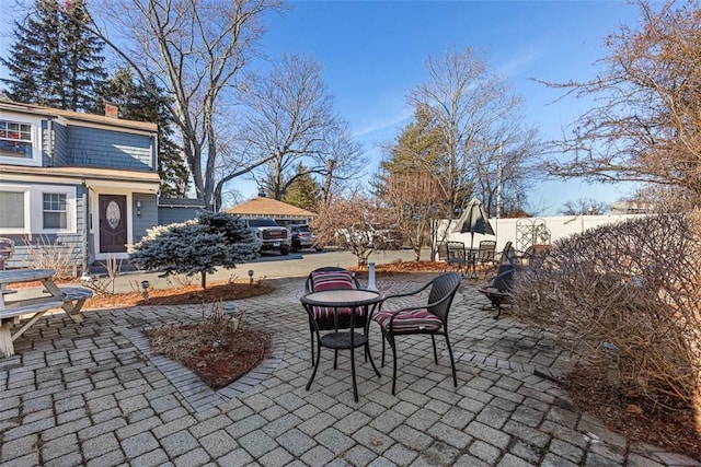 view of patio / terrace with fence