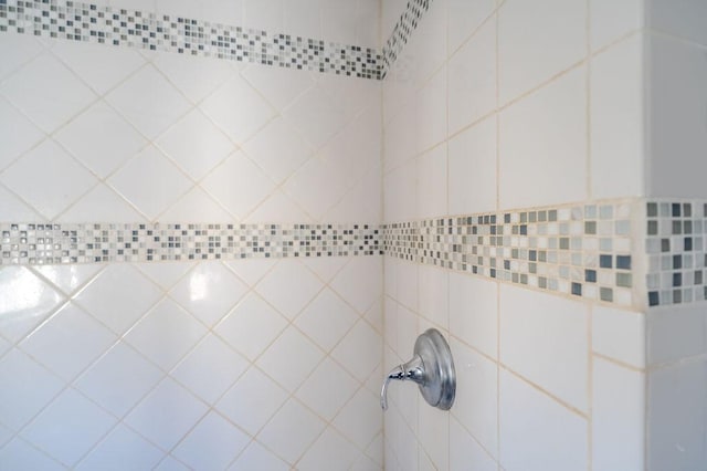 room details with tiled shower