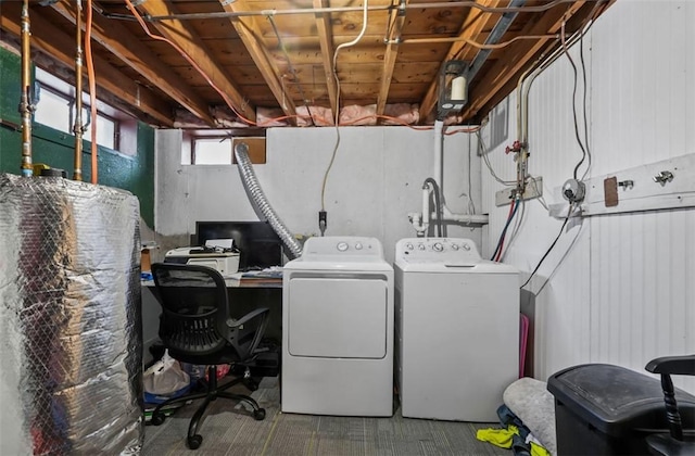 laundry area with laundry area and separate washer and dryer