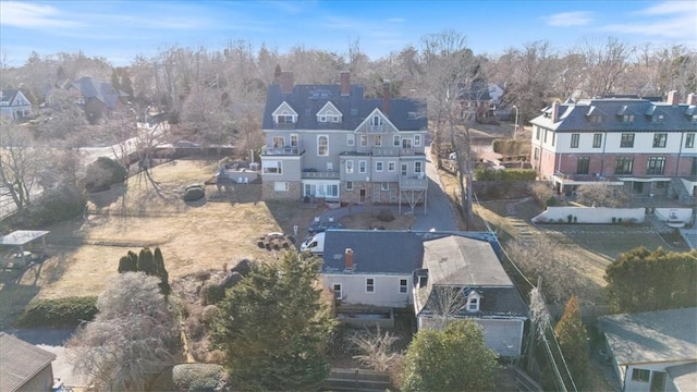 birds eye view of property featuring a residential view