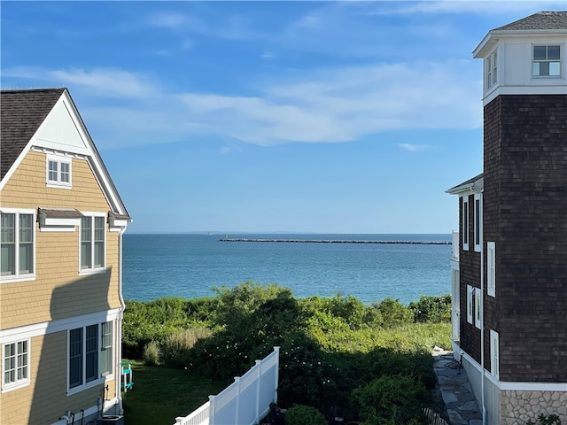 water view with fence