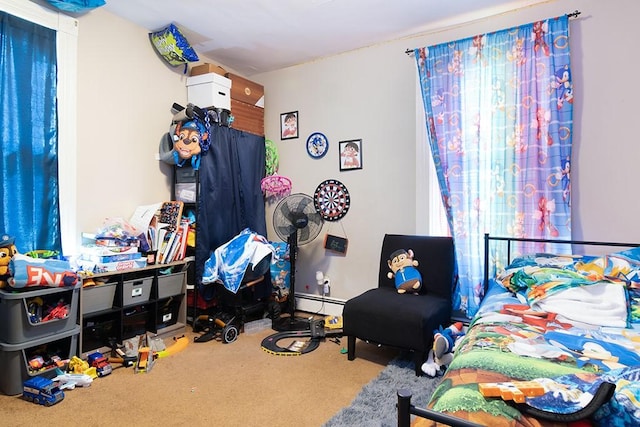 bedroom featuring carpet flooring