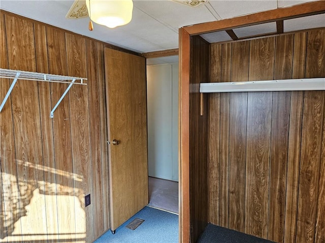 walk in closet featuring visible vents