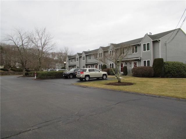 view of road with a residential view