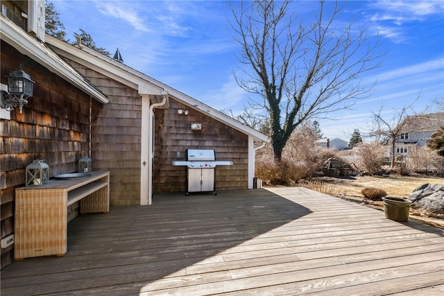 deck with grilling area