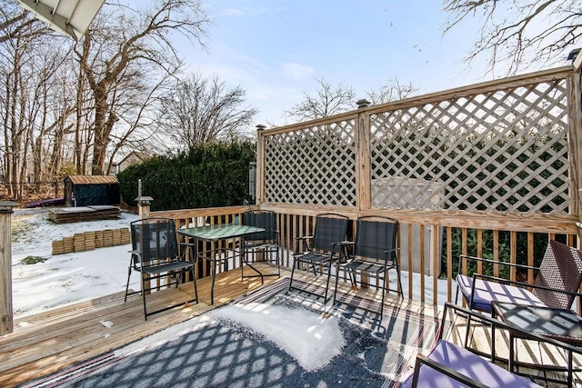 view of wooden terrace