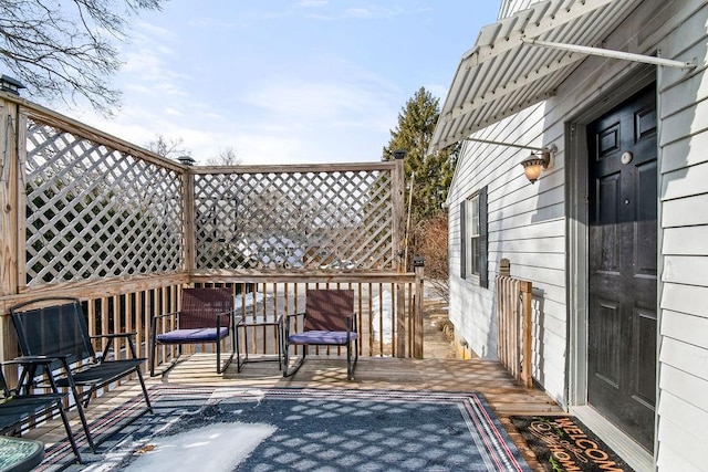 view of wooden terrace