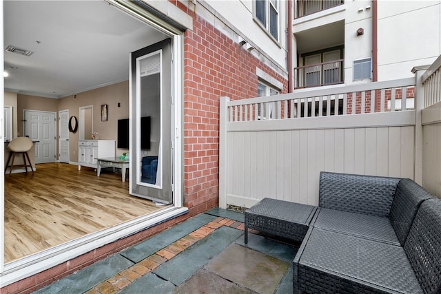 view of patio / terrace with visible vents