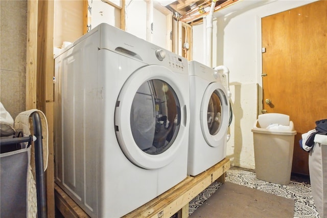 laundry room featuring laundry area and independent washer and dryer