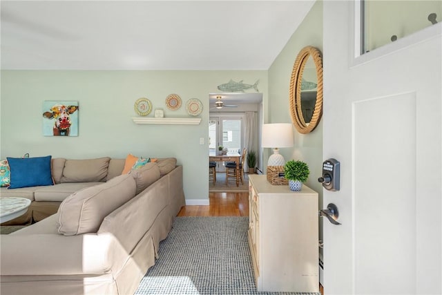 living room featuring wood finished floors