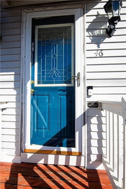 view of doorway to property