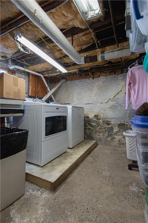 laundry room featuring laundry area and washer and clothes dryer