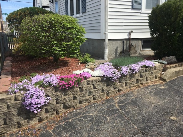 exterior details with fence