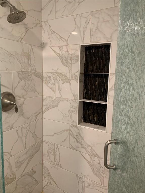 room details with a shower stall