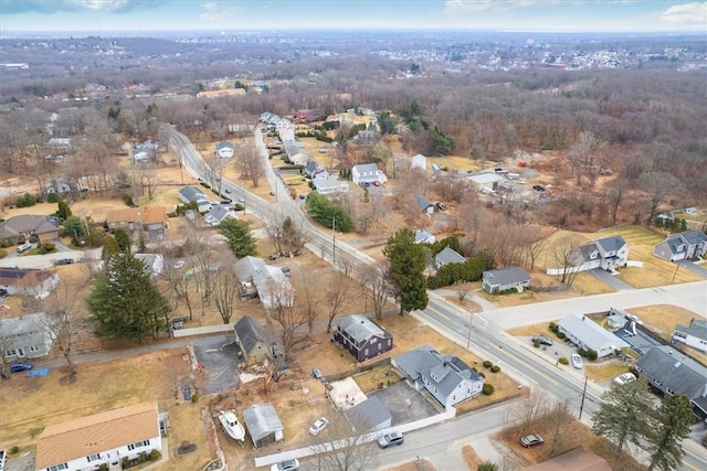 drone / aerial view with a residential view