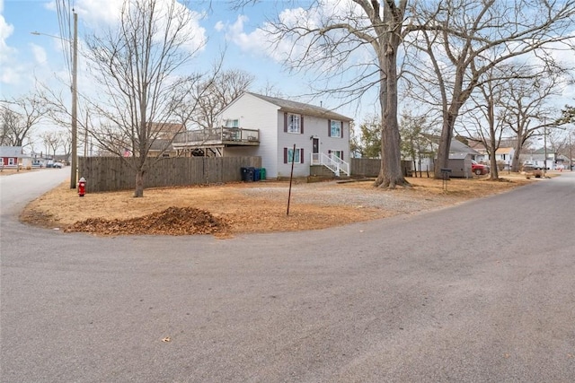 exterior space featuring fence