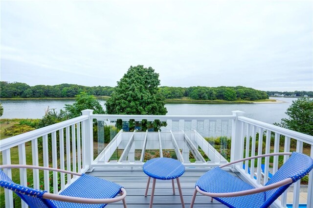 1040 Buttonwoods Ave, Warwick, RI 02886 - wooden deck with a water view