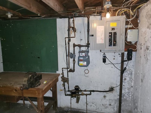 utility room with electric panel