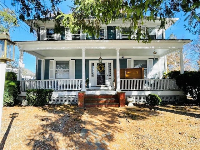 view of front of home featuring a porch