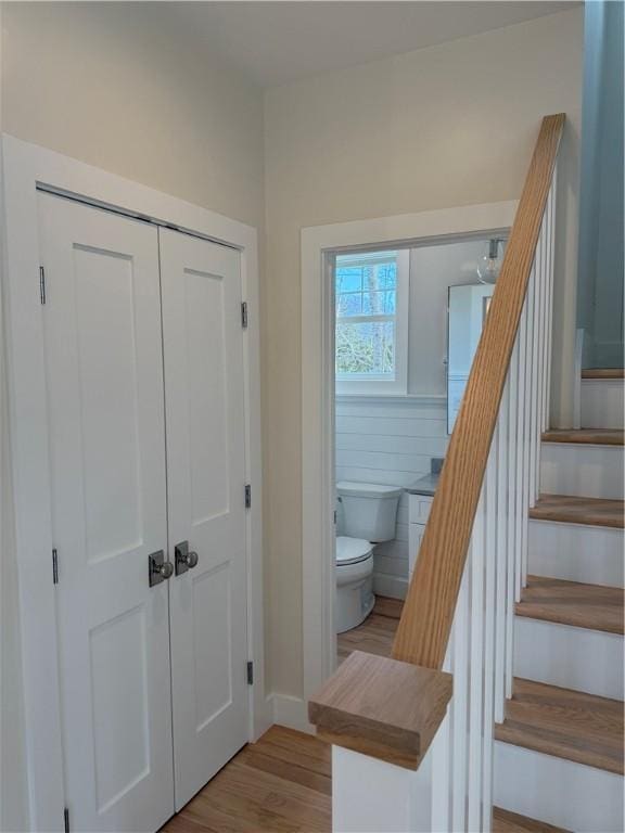 interior space with wood finished floors