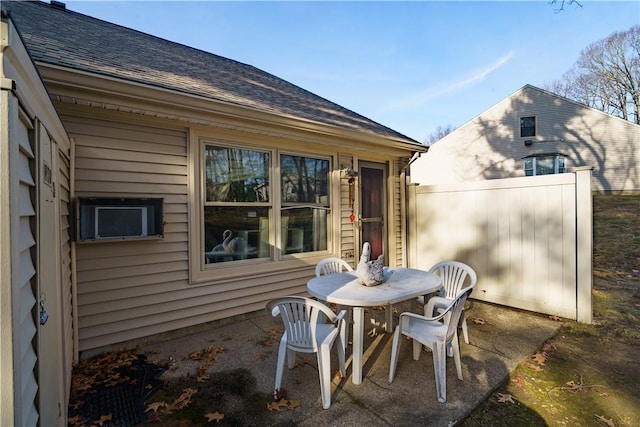 view of patio with fence