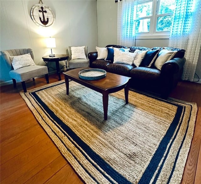 living room featuring wood finished floors