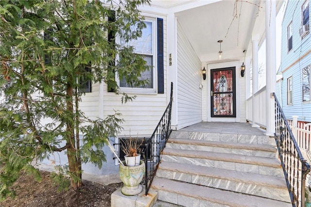 view of doorway to property