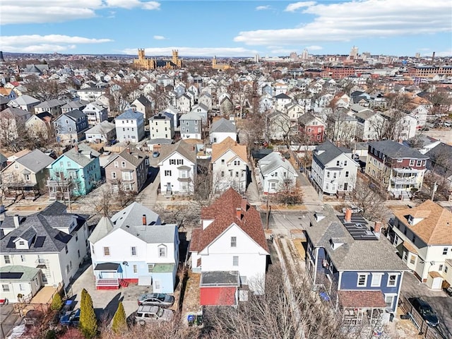 bird's eye view with a residential view