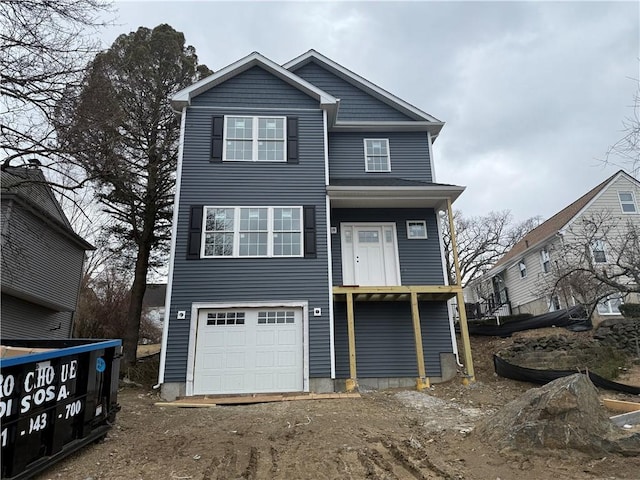 view of front of home with an attached garage