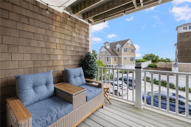 balcony with a residential view