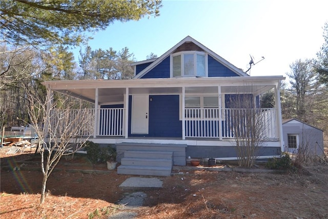 view of front of house with a porch