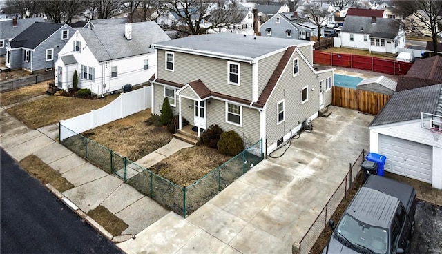 aerial view featuring a residential view