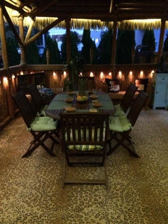 view of patio with outdoor dining area