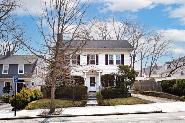 277 Waterman St, Providence, RI 02906 - view of front of home with fence and a front lawn